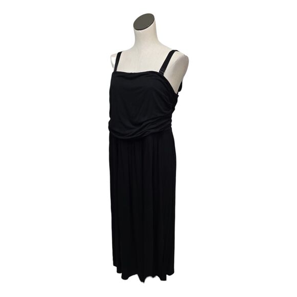 Lane Bryant Womens Black Maxi Dress Plus Size 18/20 Removable Straps Sleeveless‎ - Picture 8 of 11